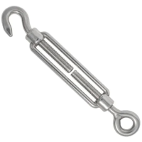 Талреп открытый крюк-кольцо М5 АРТ 9072 нержавеющая сталь А4